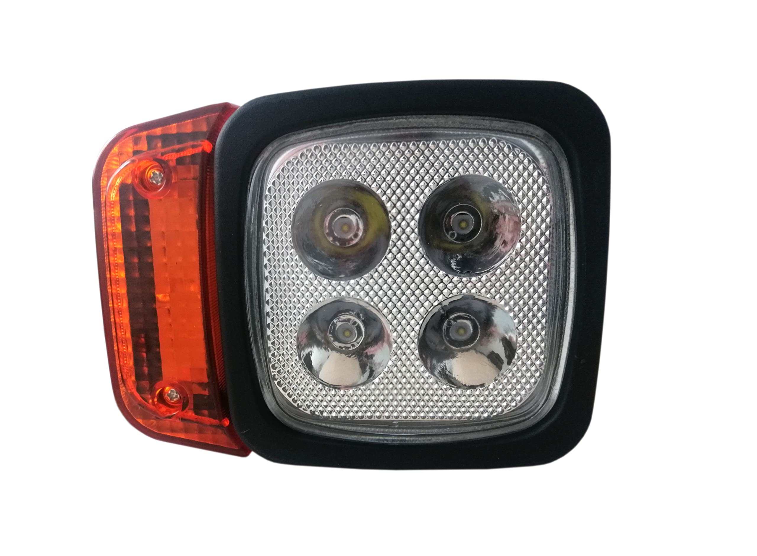 J/J Coppia Fari Anteriori Freccia Dx Sx 4 Led 1000Lm 12W Con Indicatore di Direzione Per Carrelli Elevatori Macchine Agricole Mietitrebbie