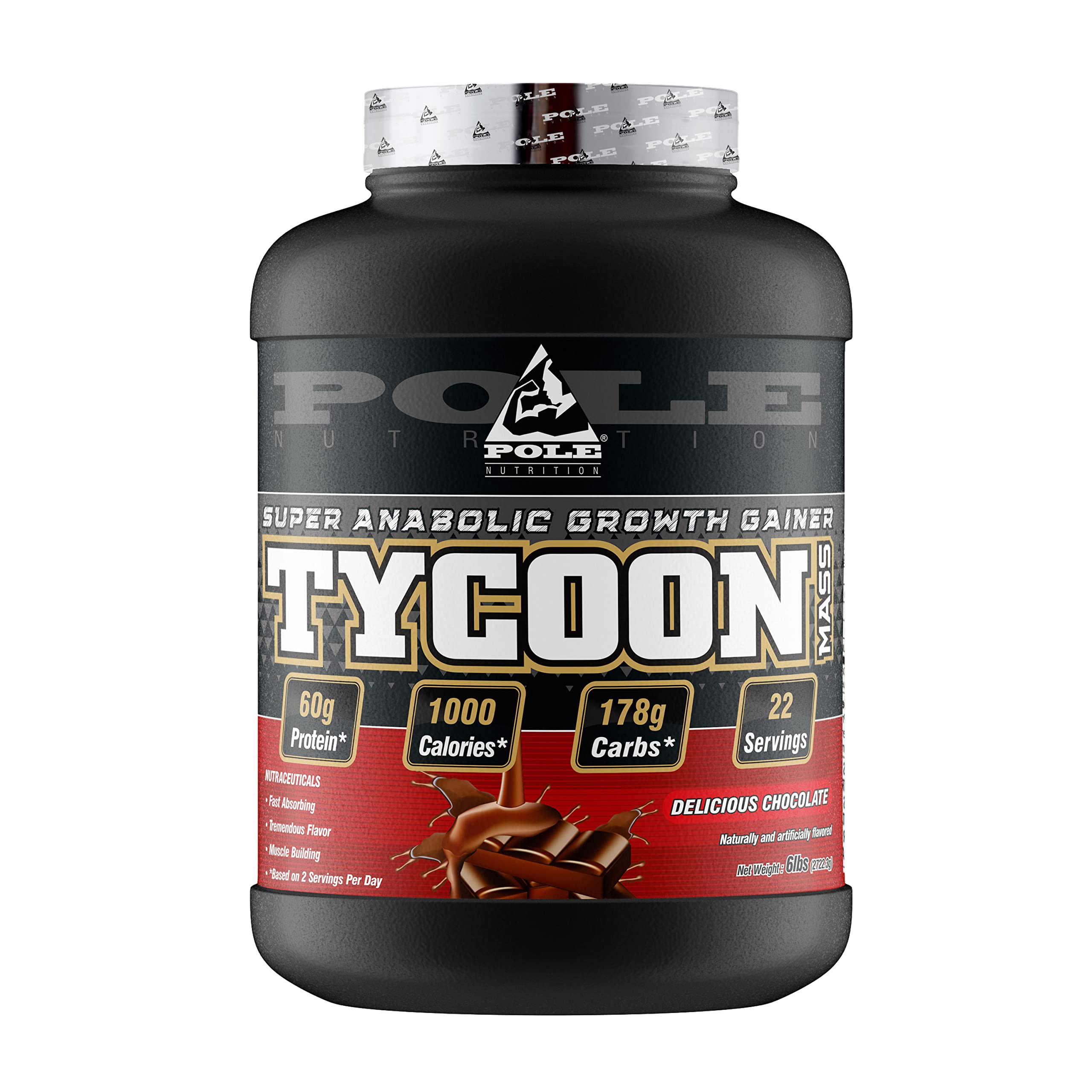 Pole Nutrition TYCOON Mass Gainer, 6 Lbs (Delicious Chocolate)