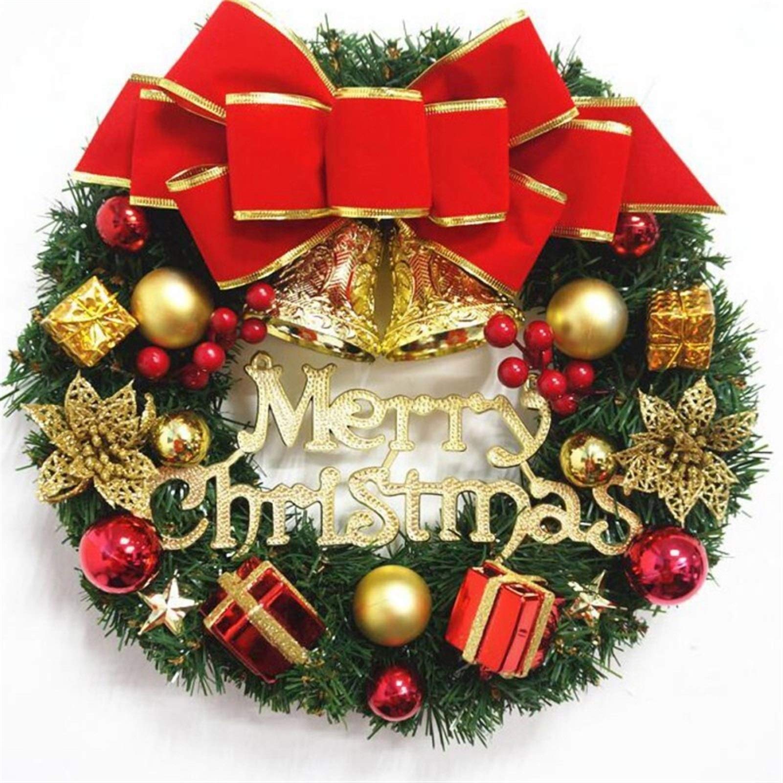 Guirlande de Noël pour porte d'entrée couronne automne décoration maison