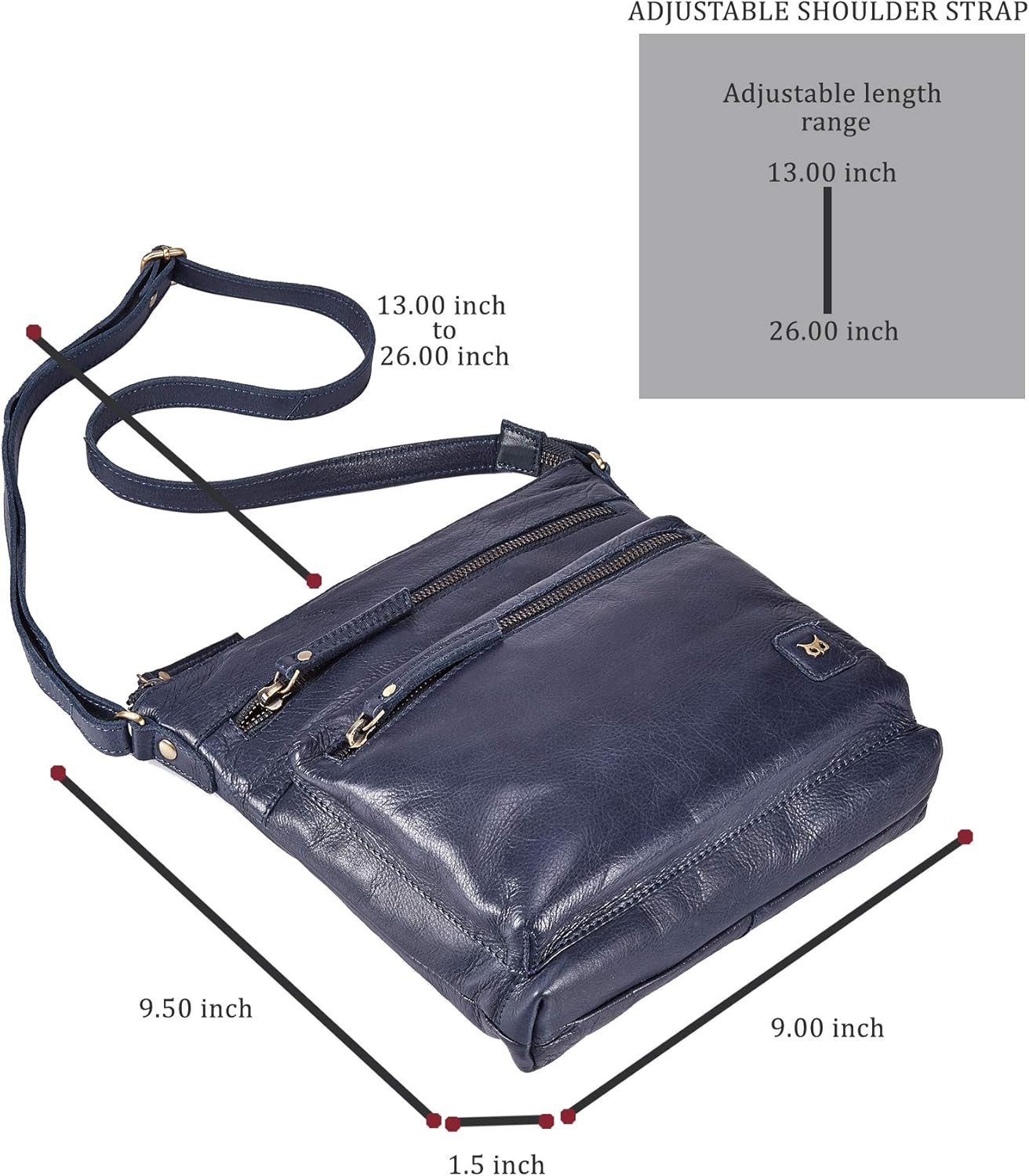 Small Genuine Leather Crossbody Bags for Women Vintage Travel Sling Purses & Handbags Shoulder Crossover - Image 5