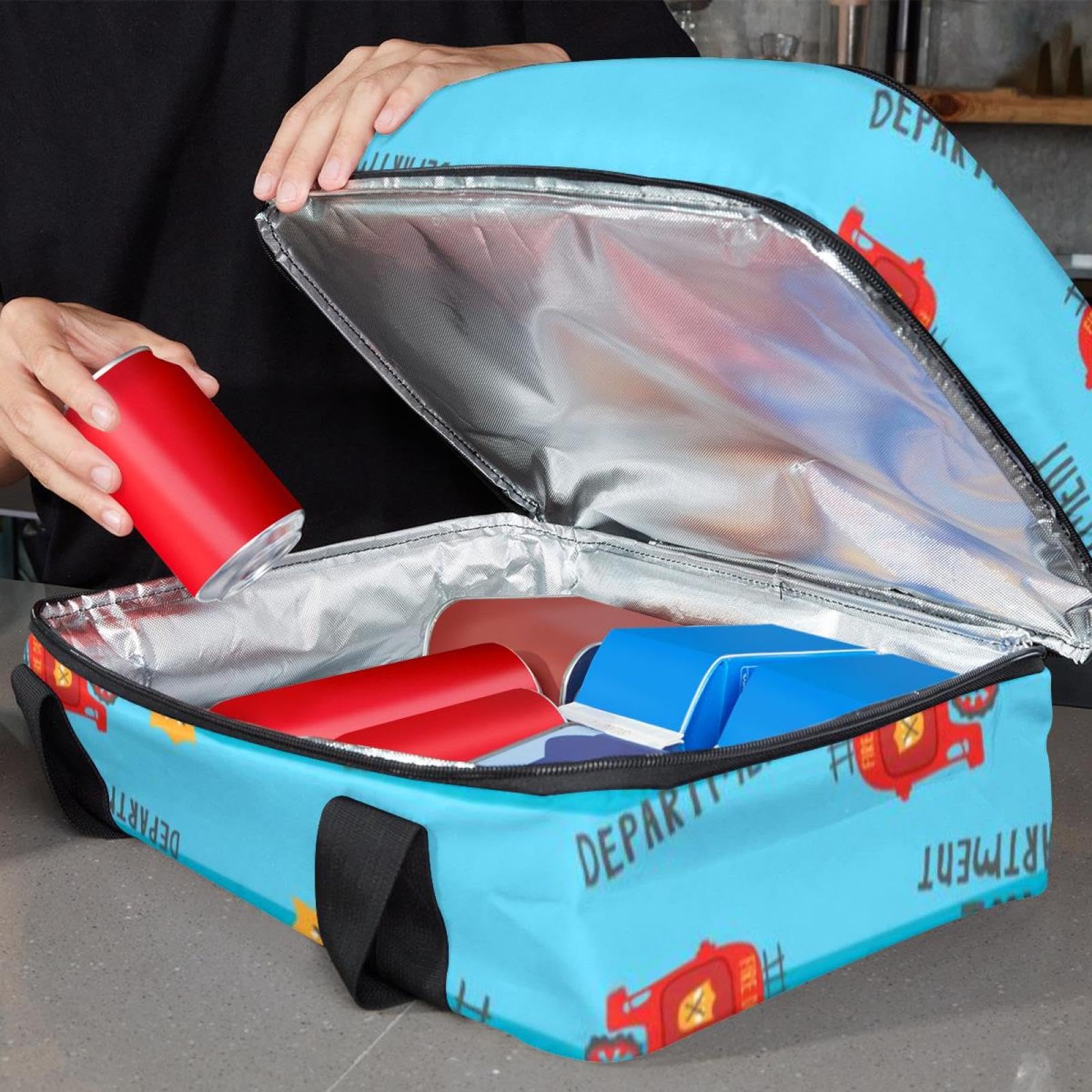 Grand sac à déjeuner isotherme pour homme et femme, double couche, étanche, étanche, réutilisable, sac fourre-tout pour le travail, l'école, le pique-nique, la plage, le camping, les voyages, camion