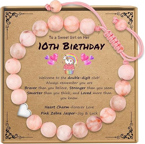 Sereney Birthday Gifts for Girls, Beaded Bracelets as 1/2 1 2 3 4 5 6 7 8 9 10 11 12 13 14 15 16 Year Old Birthday Gift, Adjustable Cross/Pearl Bracelet as Happy Birthday Gifts for Daughter