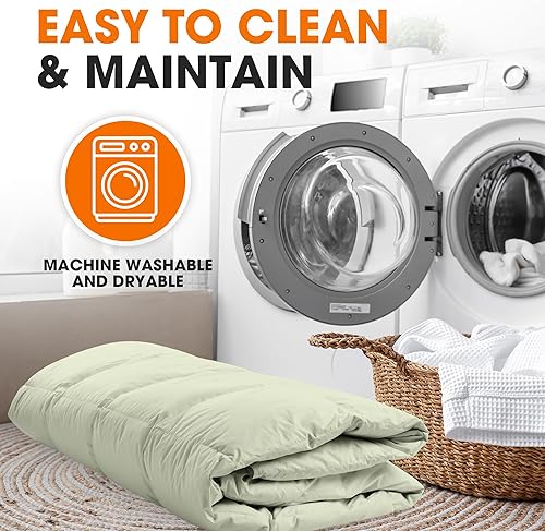 Miniatura 7 de Cheer Collection Lujoso edredón hipoalergénico de plumón sintético para todas las estaciones, tamaño individual (68 x 88)