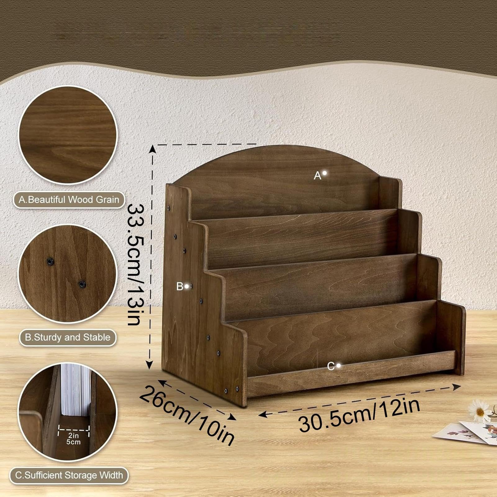 Expositor para Cartas Coleccionables Estante de Mostrador de 4 Niveles | Base para Cartas de Béisbol Para mesa de , negocio, escritorio, señal, cuadro, cupcake,