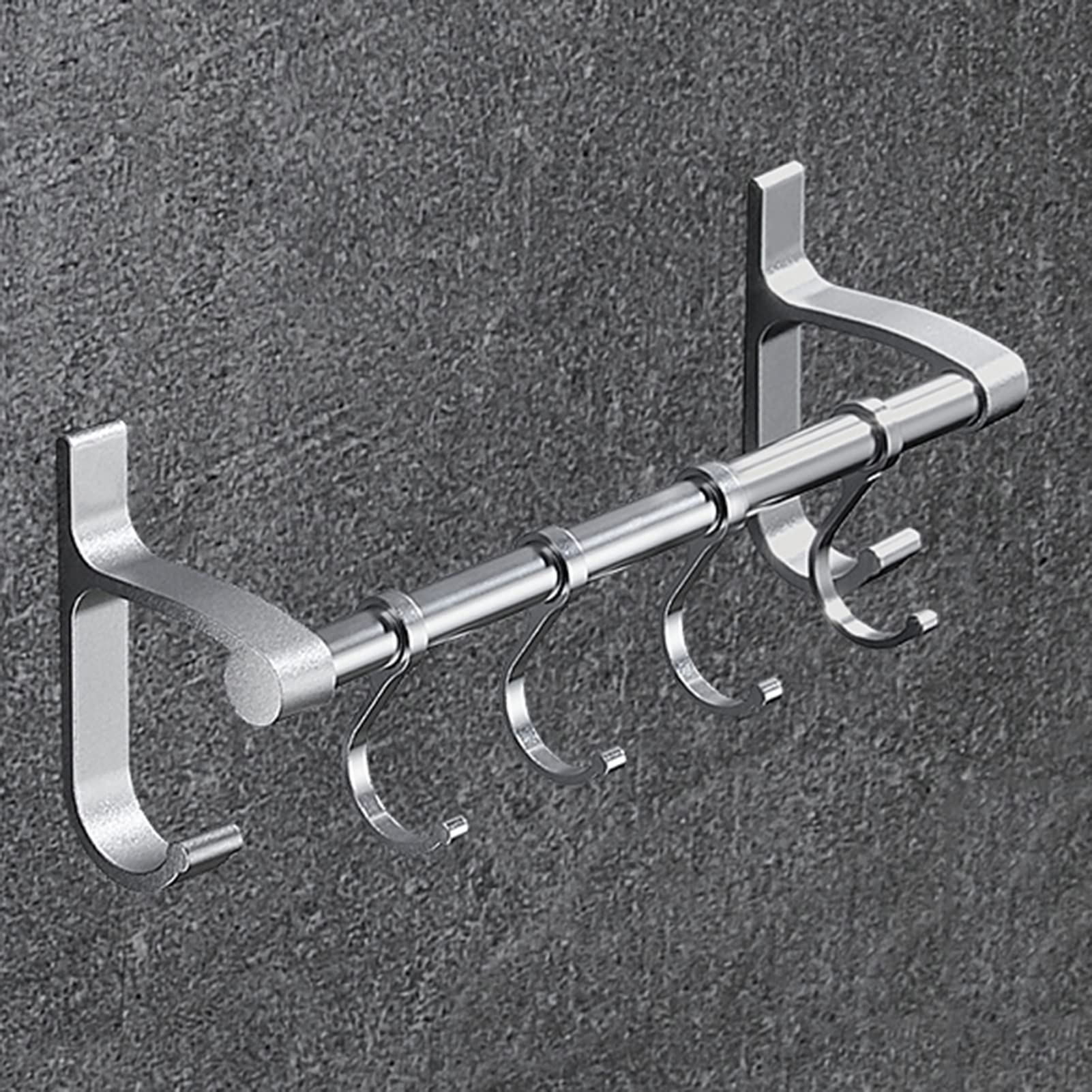 Estantes for Utensilios, Barra de riel for Colgar en la Pared de la Cocina, Estante for riel montado en la Pared for ollas y sartenes (Size : 60 * 10.5 * 7cm)