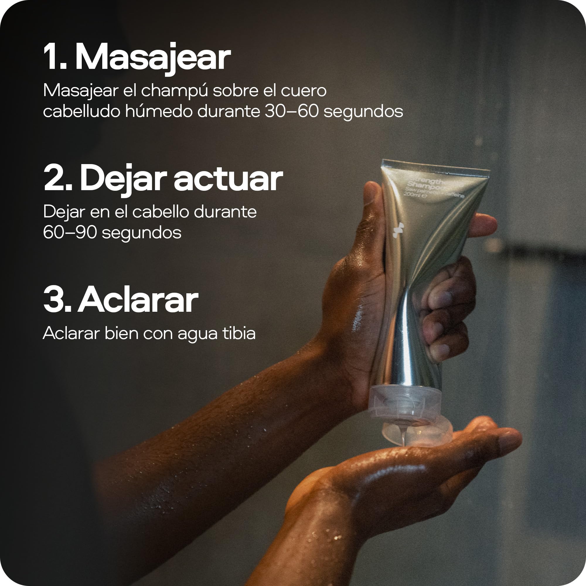 Sons Champú Crecimiento Cabello Hombres 200ml Bloqueador DHT Fórmula Engrosante Saw Palmetto Aceite Argán Cafeína Romero