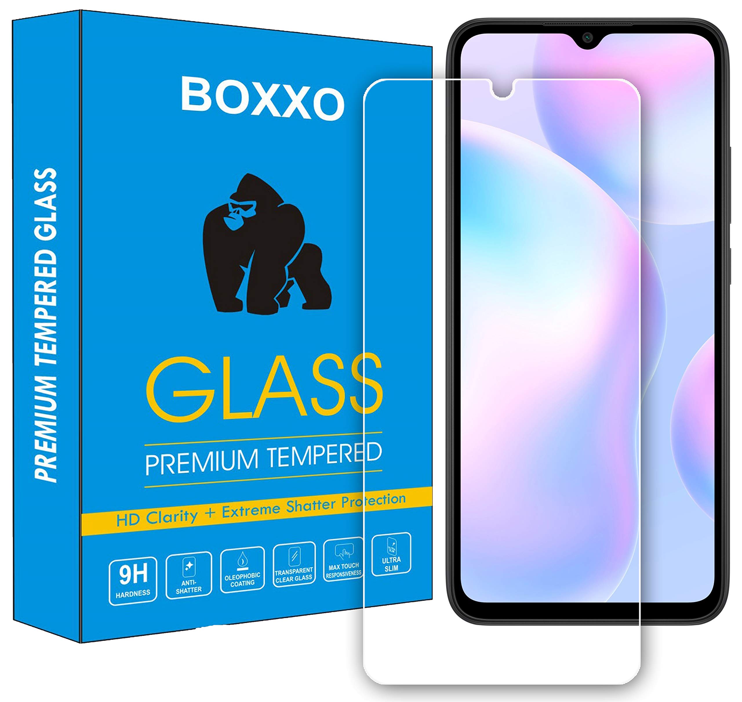 Boxxo Full Protection Tempered Glass For Mi Redmi 9a Sport