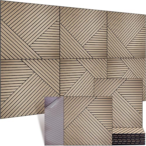 Miniatura 11 de Paneles de pared acústicos, paquete de 6 paneles de pared de tamaño total de 70.8 x 47.2 pulgadas, paneles de pared acústicos decorativos, paneles