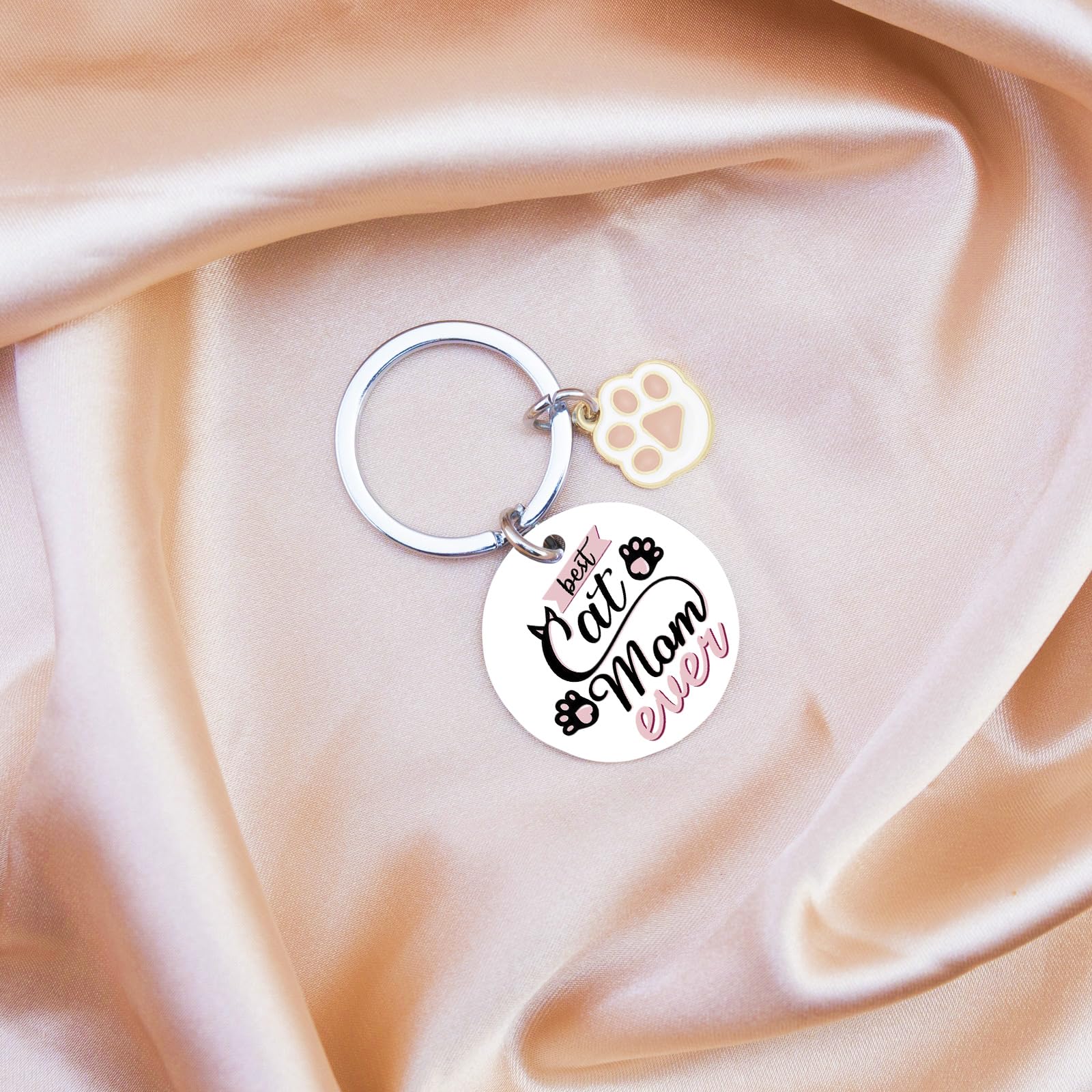 Ikacvb Regalos para mamá de gato para mujer, bonitos llaveros, regalos únicos para amantes de los gatos, regalos para amigas, niñas, gatos, mamá, cosas para el día de la madre, regalos de Navidad, la