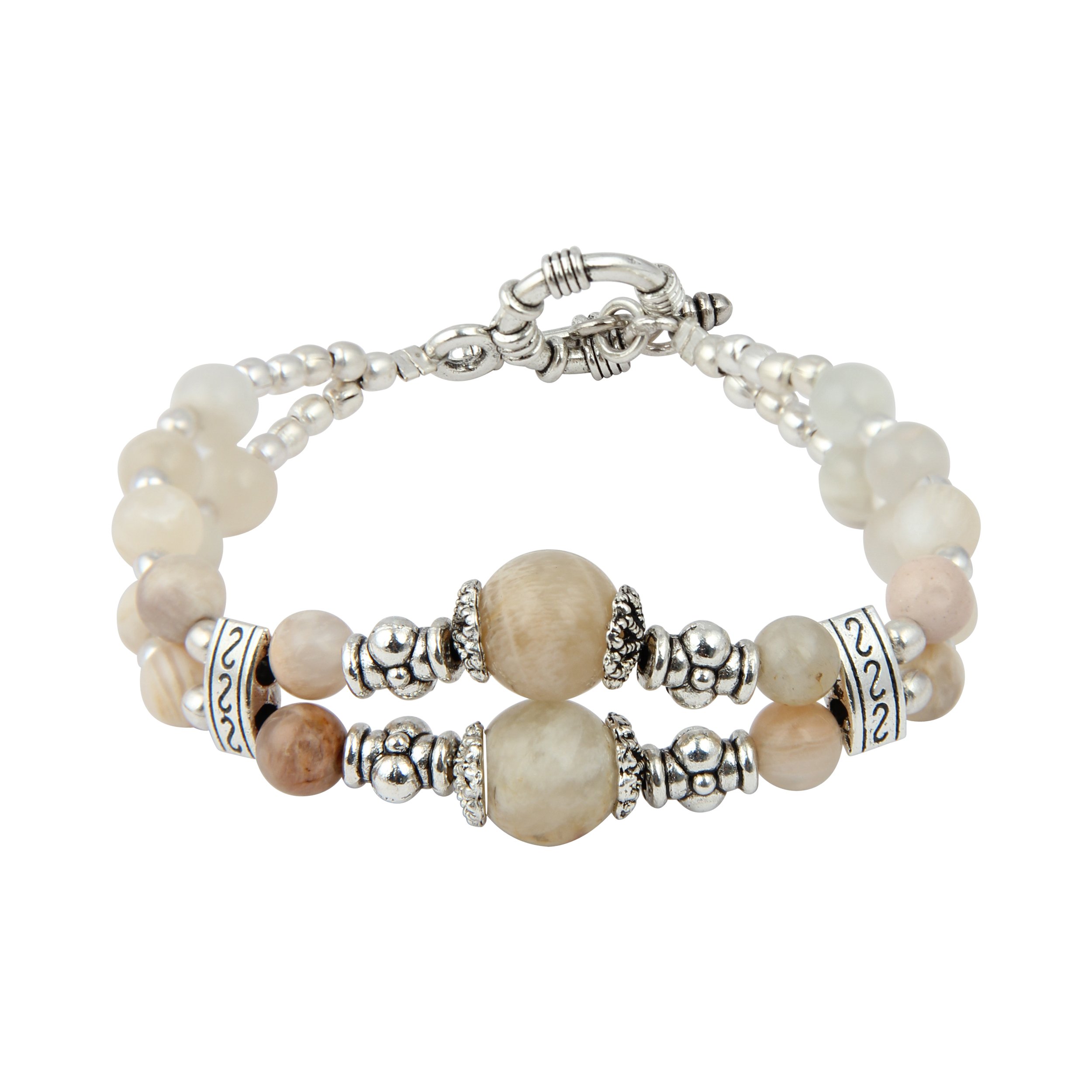 Pearlz Gallery Delicate Peach Moon Stone 7 Inches Gemstone Trendy Bracelet Jewelry For Girls & Women (B06XDGMH6R) Amazon Price History, Amazon Price Tracker