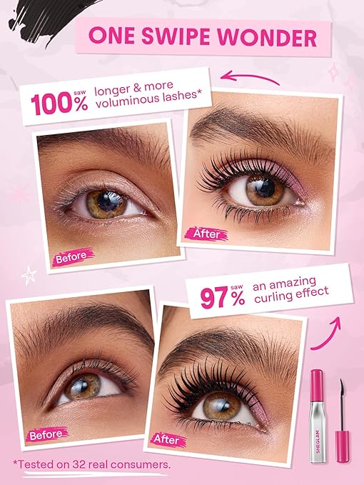 The LENGTHENING & LIFTING FORMULA promises a stunning, bright, and fanned-out finish without a single clump in sight. Paired with nourishing PEPTIDE & JOJOBA-INFUSED ingredients, this mascara not only beautifies but also strengthens and protects your lashes for healthier, more resilient strands over time. Enjoy the confidence of knowing your lashes are being taken care of while looking their absolute best.