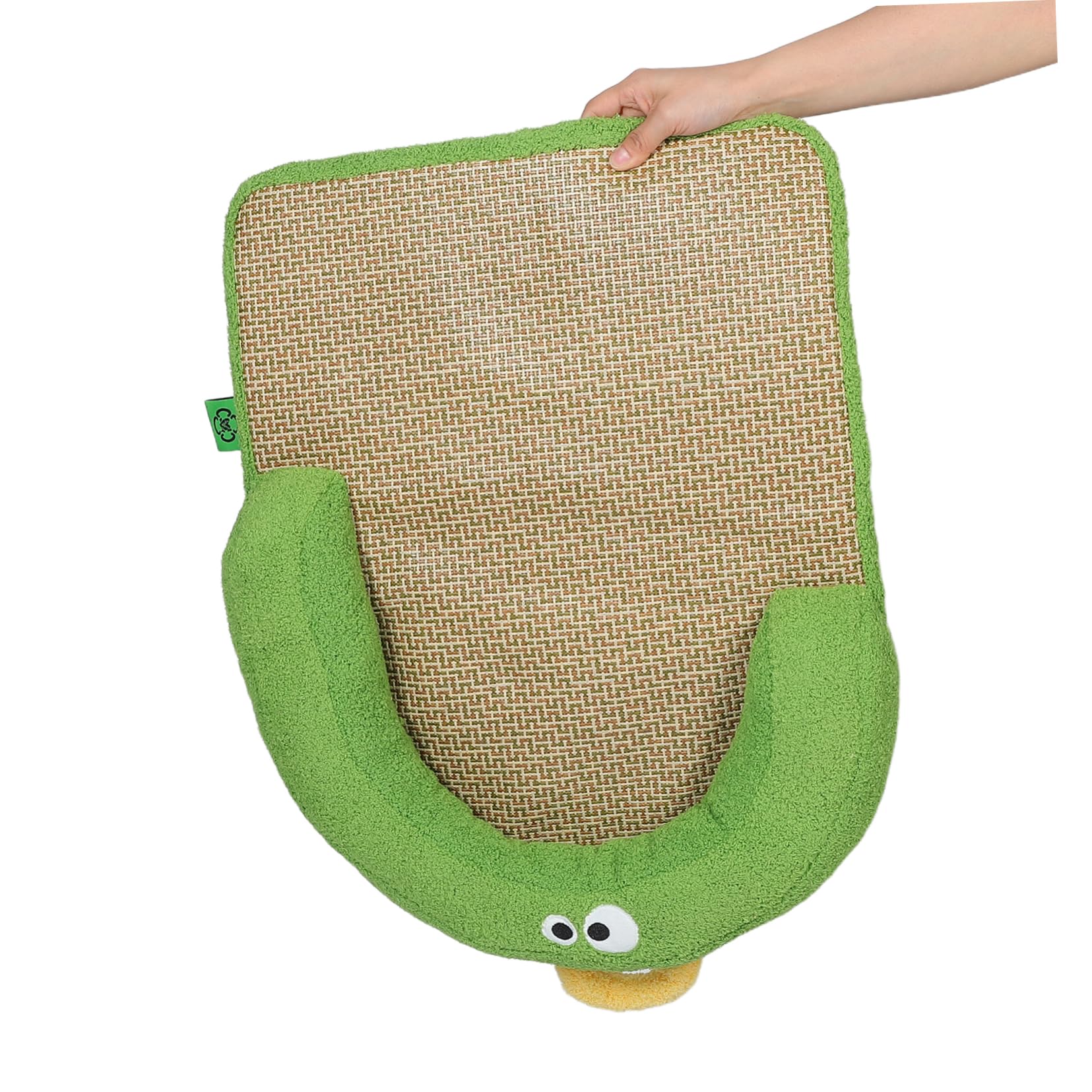 Mipcase Tappetino Refrigerante per Cani in Rattan Cuscino Verde | Intreccio Artigianale Traspirante, Portatile per Casa e Viaggio, per L'estate