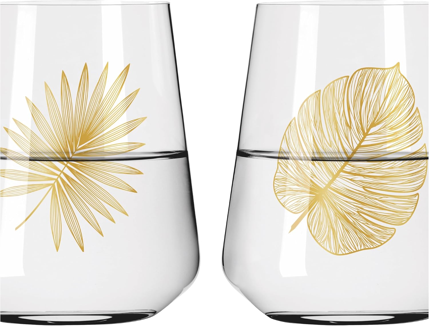 RITZENHOFF 6251001 Universal Glass Set of 2 500 ml Sparkle Allround No. 2 Motif with Iridescent Effect Made in Germany