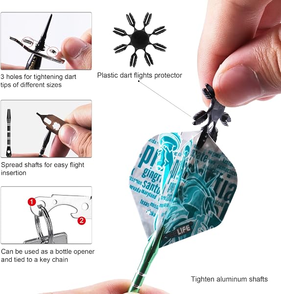 CyeeLife Flechette Pointe Plastique Fléchettes 12pcs 18Grammes avec 16 Ailettes et 100 Pointe Flechette Plastique,Set de Flechettes à Pointe Souple pour Cible de Flechette Electronique,Sûre et Durable - 2