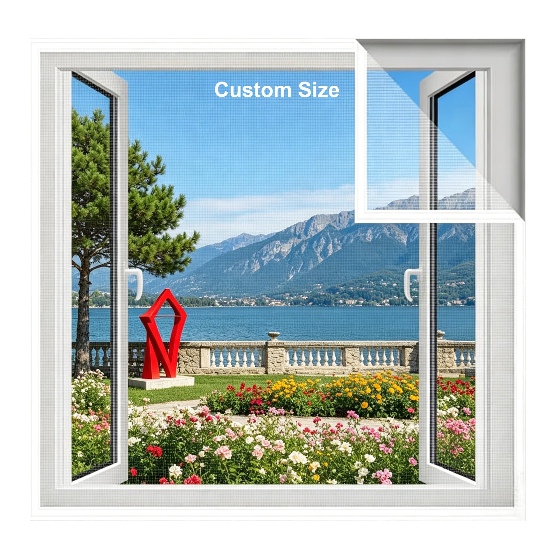 Fly Screens for Windows,Custom Size Window Nets to Keep Bug & Mosquito Out