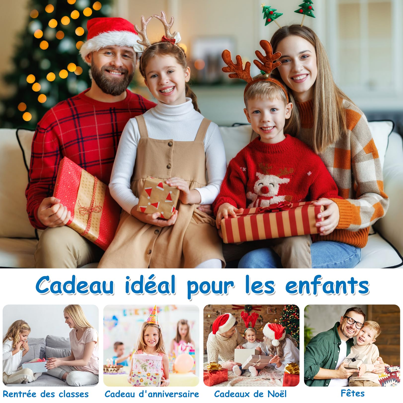 Trottinette pour Enfants de 3 à 12 Ans, Design Pliable léger, Hauteur réglable à 3 Niveaux, Conduite Fluide et silencieuse, Cadeau pour Filles, garçons, intérieur et extérieur