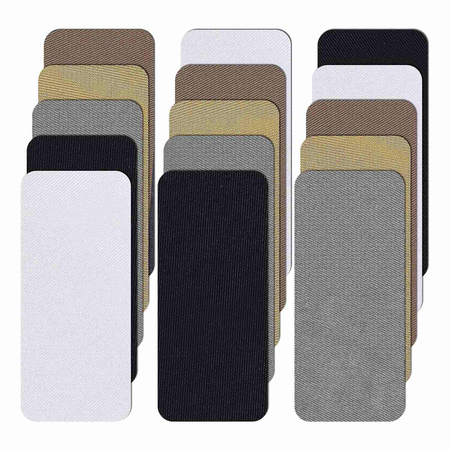 CTRLZS Iron on Patches Fabric Iron-on Patches Iron on Fabric Patches for Clothes,15 PCS Fabric Patches for Clothes, 5 Shades Iron on Patch for Clothing,Clothing Patches Iron