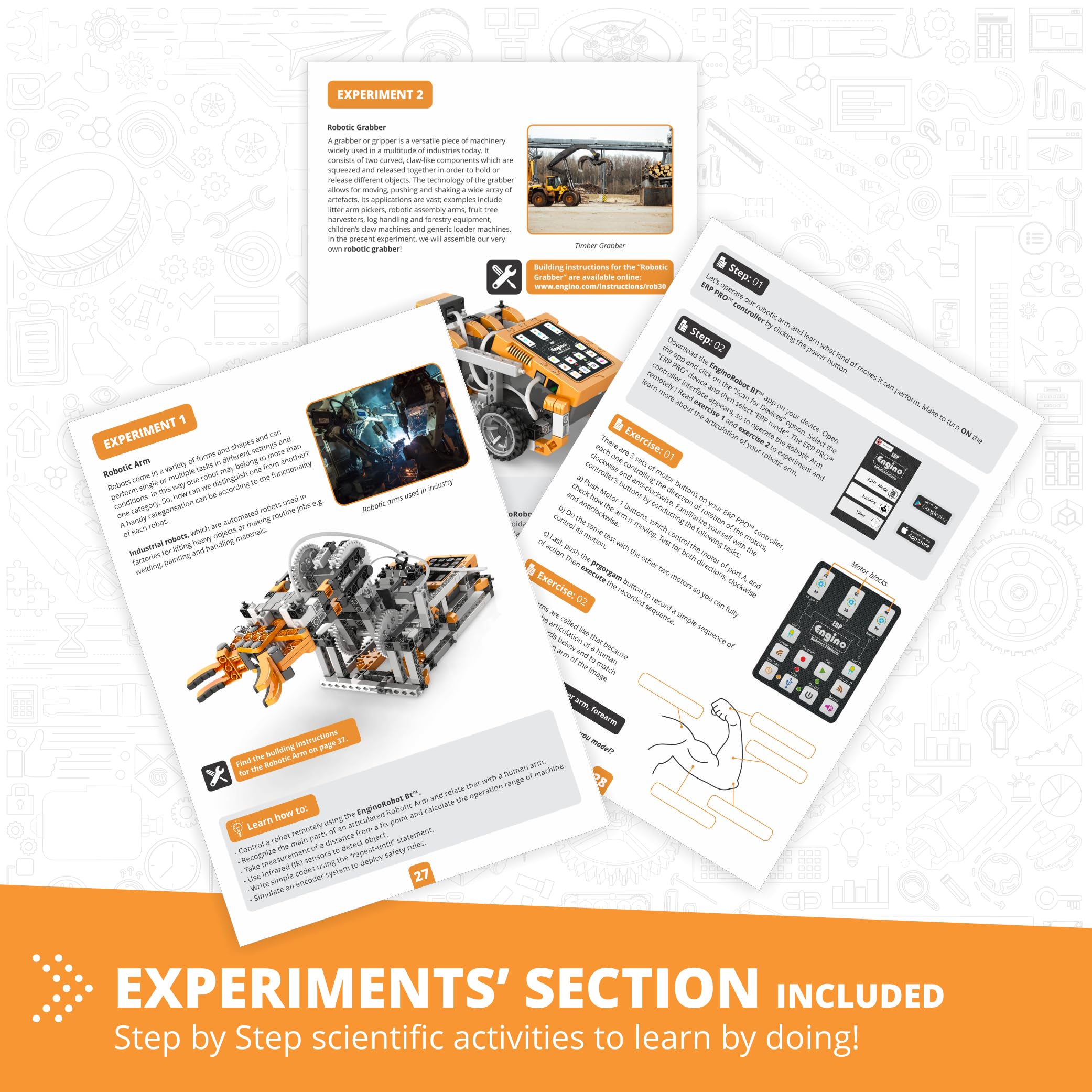 Engino Coding Lab ERP Pro Robot Educativo expandible para 9 años + Aprender a programar experiencias y Actividades guiadas