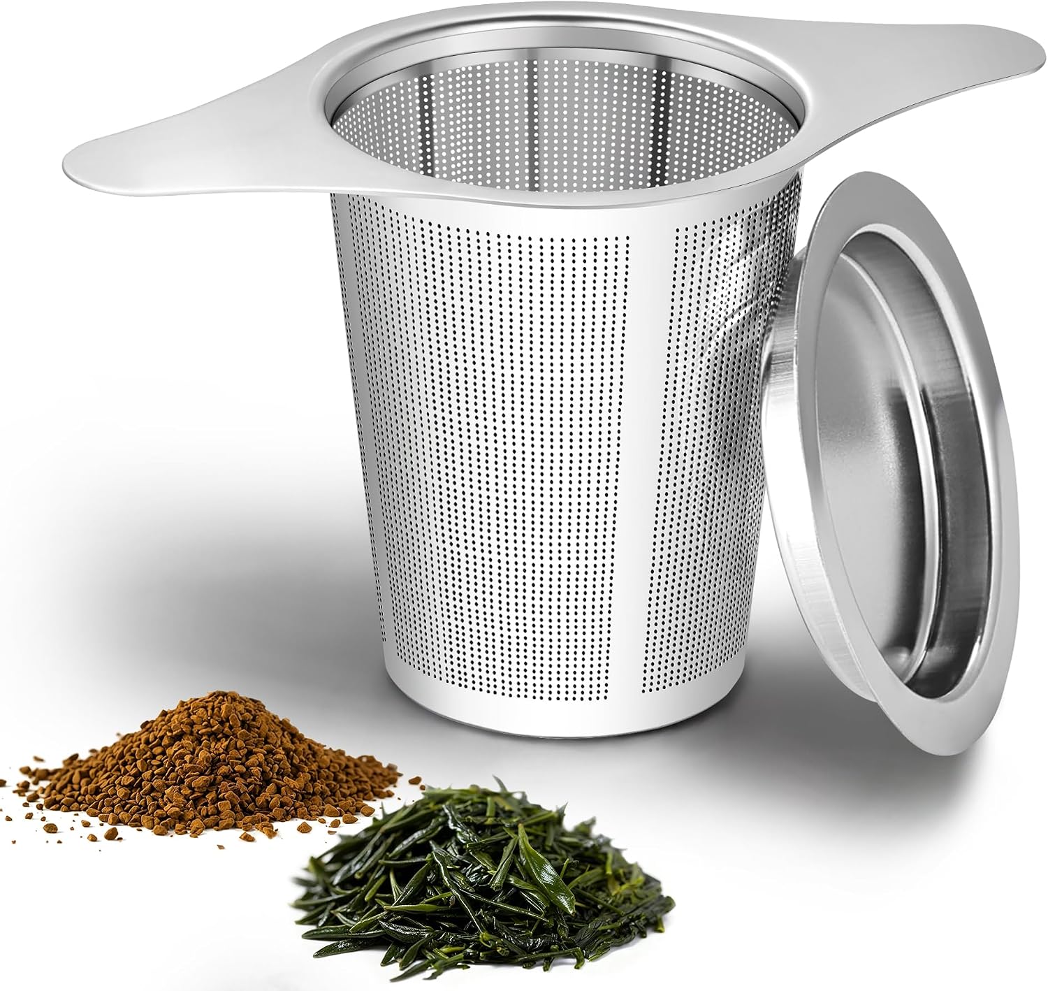 Tea infuser,Stainless Steel Tea Steeper and Strainer, Tea Strainers for Loose Tea - Reusable Durable Infuser for Brewing Tea and Coffee - Thumbnail 2