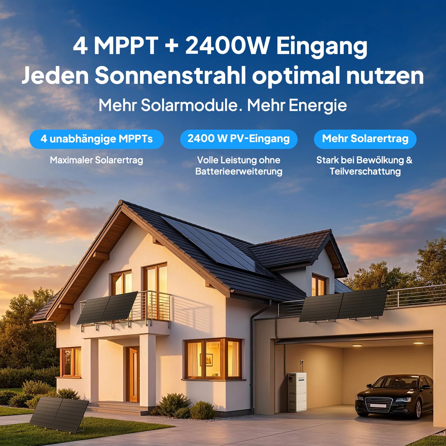 BLUETTI Balco Balkonkraftwerk 260 2,56kWh balkonkraftwerk speicher 0% MwSt.
