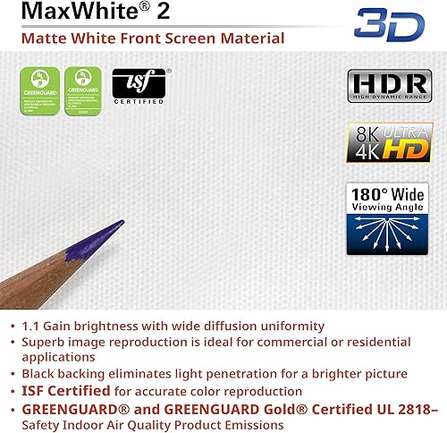 Miniatura 5 de Elite Screens Manual Series, 100 pulgadas 4:3, pantalla de proyección manual con bloqueo automático,