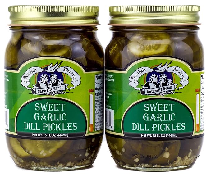 Amish Wedding AllNatural Sweet Garlic Dill Pickles 15