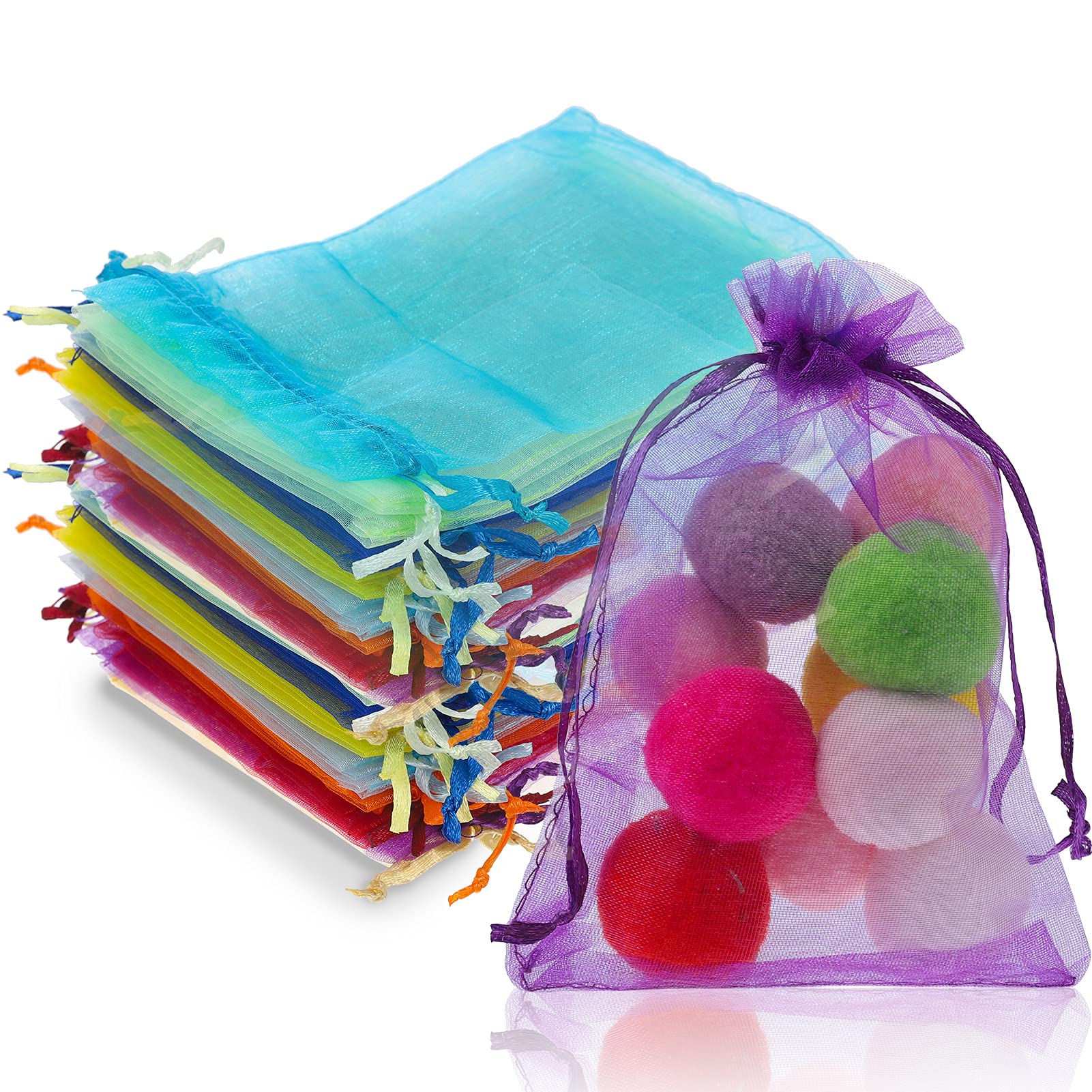 100 Sacchetti Regalo Organza 10x15 Cm - Per Matrimoni, Bomboniere, Gioielli - Foto 5