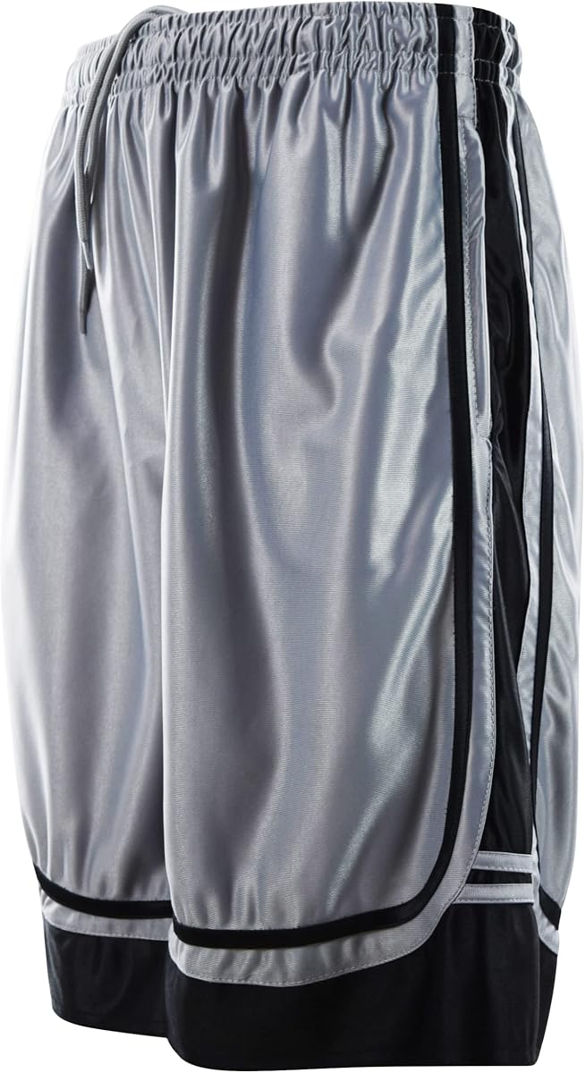 Pantalones cortos de entrenamiento/baloncesto de dos tonos para hombre con bolsillos (S hasta 4XL)