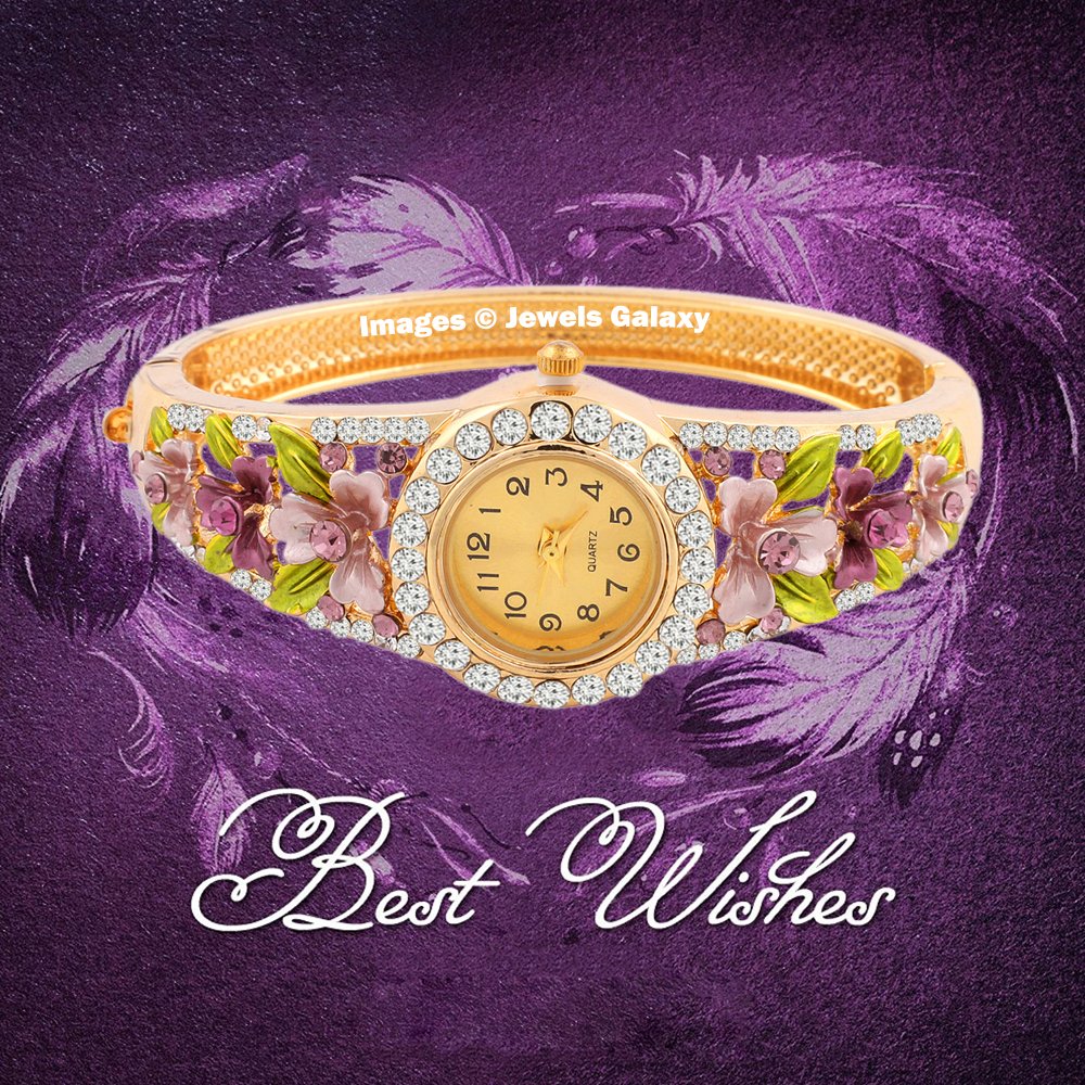 Luxuria AD Floral Charm Bracelet Jewellery
