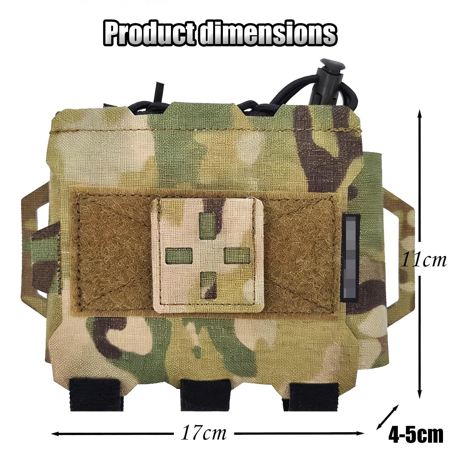 Botiquín Médico Táctico, Botiquín Médico Desmontable IFAK MOLLE Quick Pick de Doble Capa, Airsoft Deportes Al Aire Libre y Caza