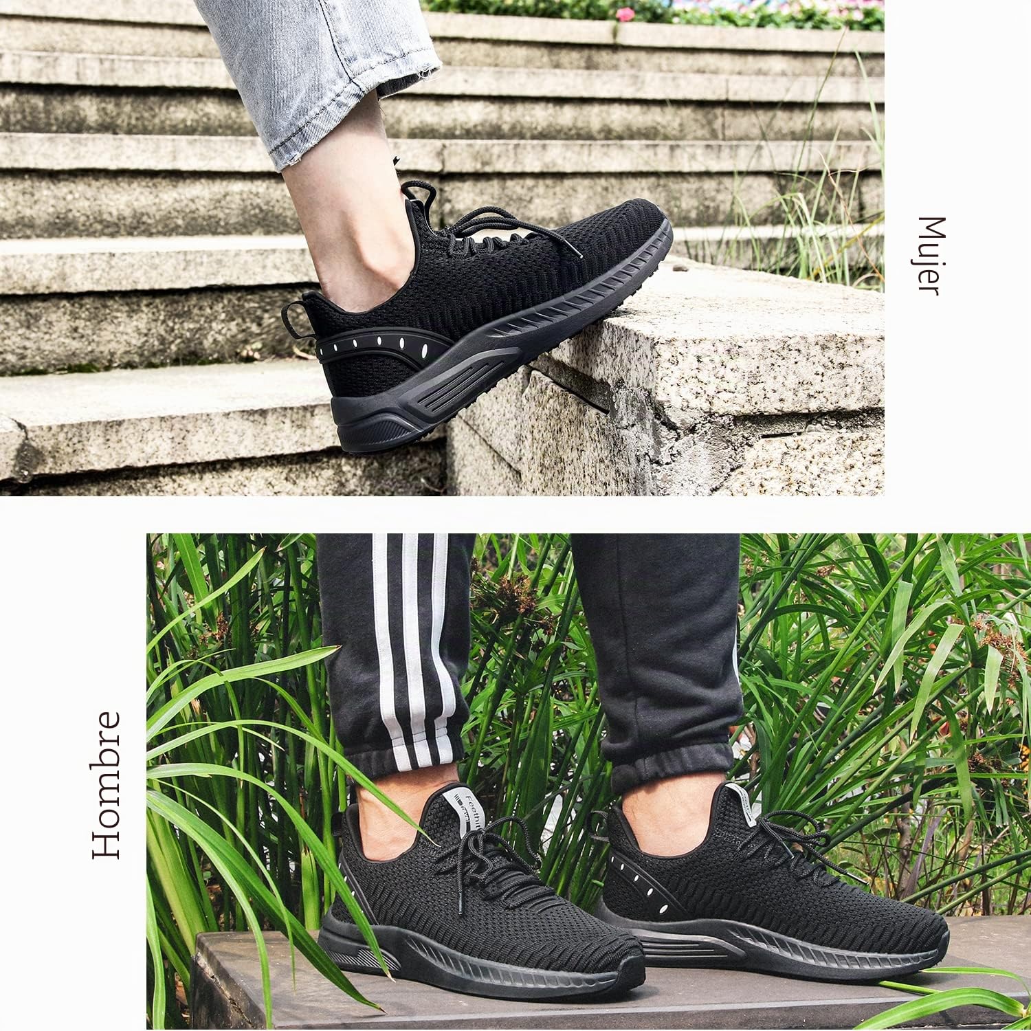 Feethit Zapatillas de Running para Hombre Transpirables Running Zapatos para Correr Gimnasio Deportives Transpirables Atlético Trekking