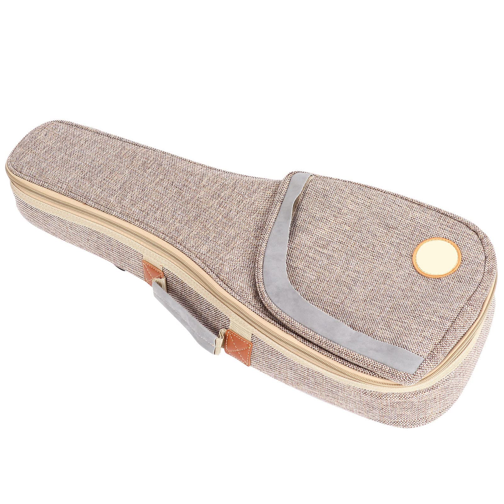 Bolsa de ukelele, lino de algodón tejido tejido grueso ukelele bolsa almacenamiento mochila instrumento musical almacenamiento para guitarra ukelele (26 pulgadas)
