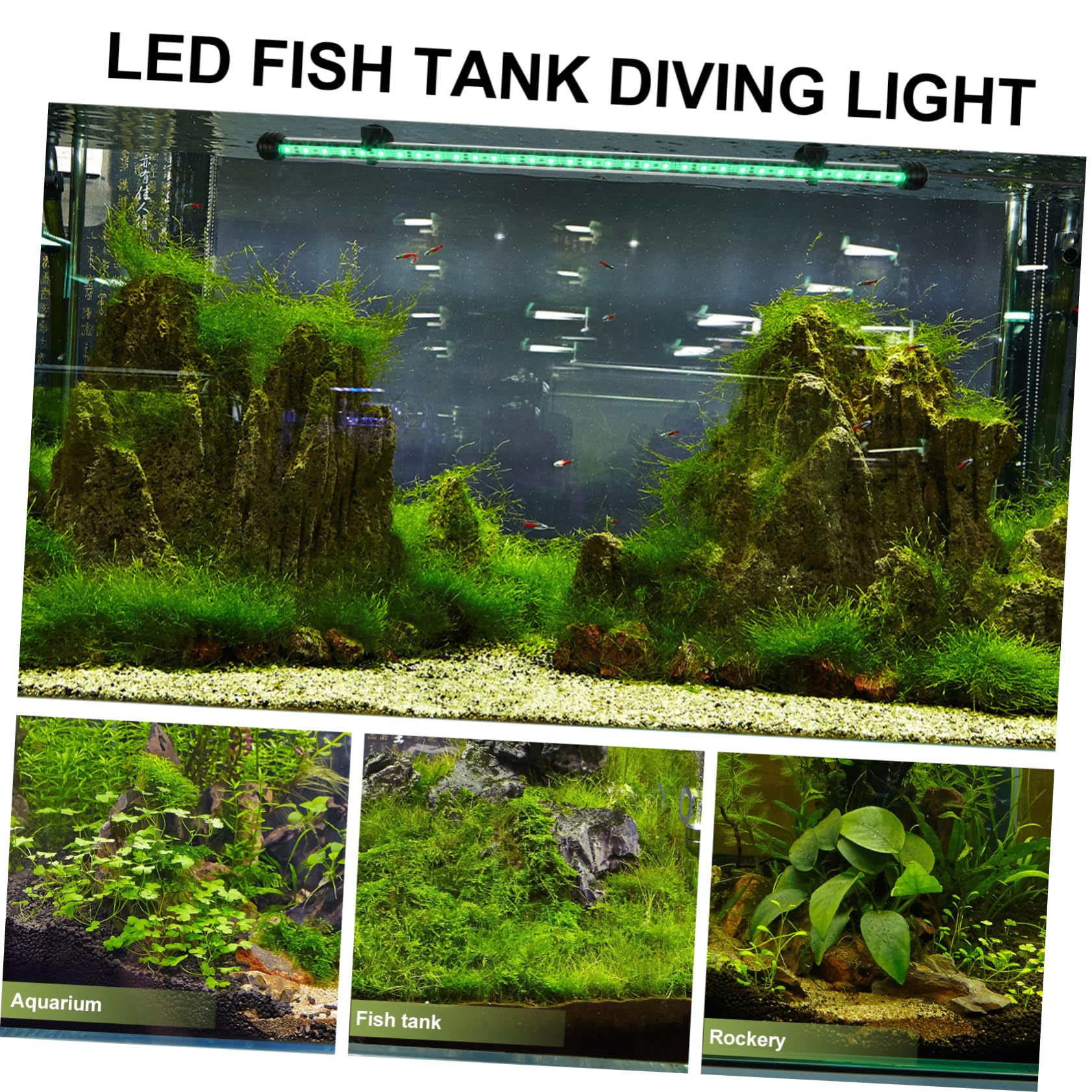 minkissy Luz De Buceo De Acuario Luz Del Acuario Suministro De Acuario Lámpara Led Creativa Lámpara De Pecera Adorno De Lámpara Suministros Para Peceras Acrílico Control Remoto