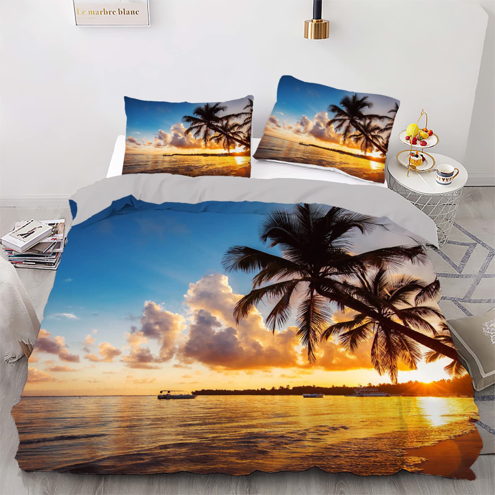 Housse de couette 140x200 en microfibre douce avec fermeture éclair