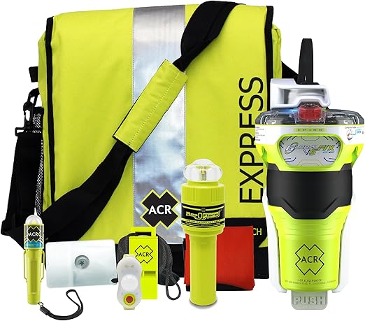 ACR GlobalFix V6 EPIRB Survival Kit with ResQFlare E-Flare, Ditchbag, and Signaling Gear – Ultimate Safety Solution for Emergencies (Model 2342.1).
