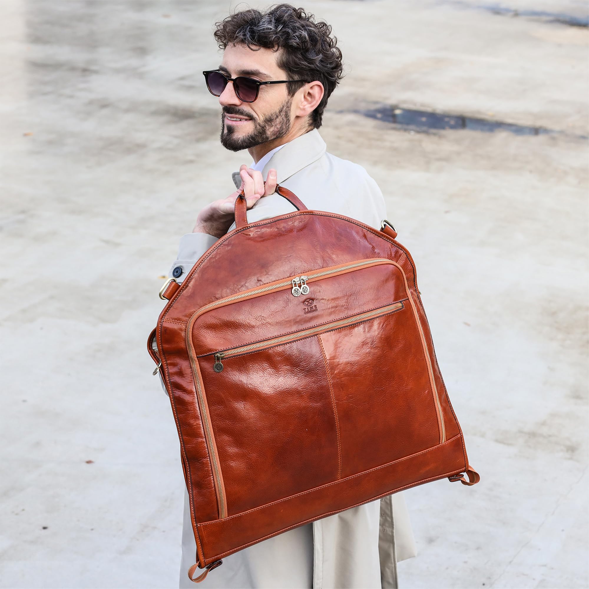 Time Resistance Bolsa de Piel Maleta de Mano Slim para Traje - Bolsa de Protección para Ropa
