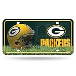 Rico Industries NFL Green Bay Packers Primary Metal Auto Tag 8.5 x 11 - Great for Truck/Car/SUV
