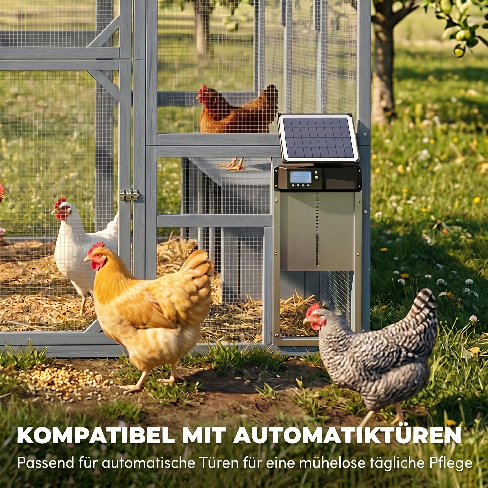 PawHut Hühnerstall 4㎡ für 8-10 Hühner ca.2,11 x 1,87 x 1,86 m Dunkelgrau