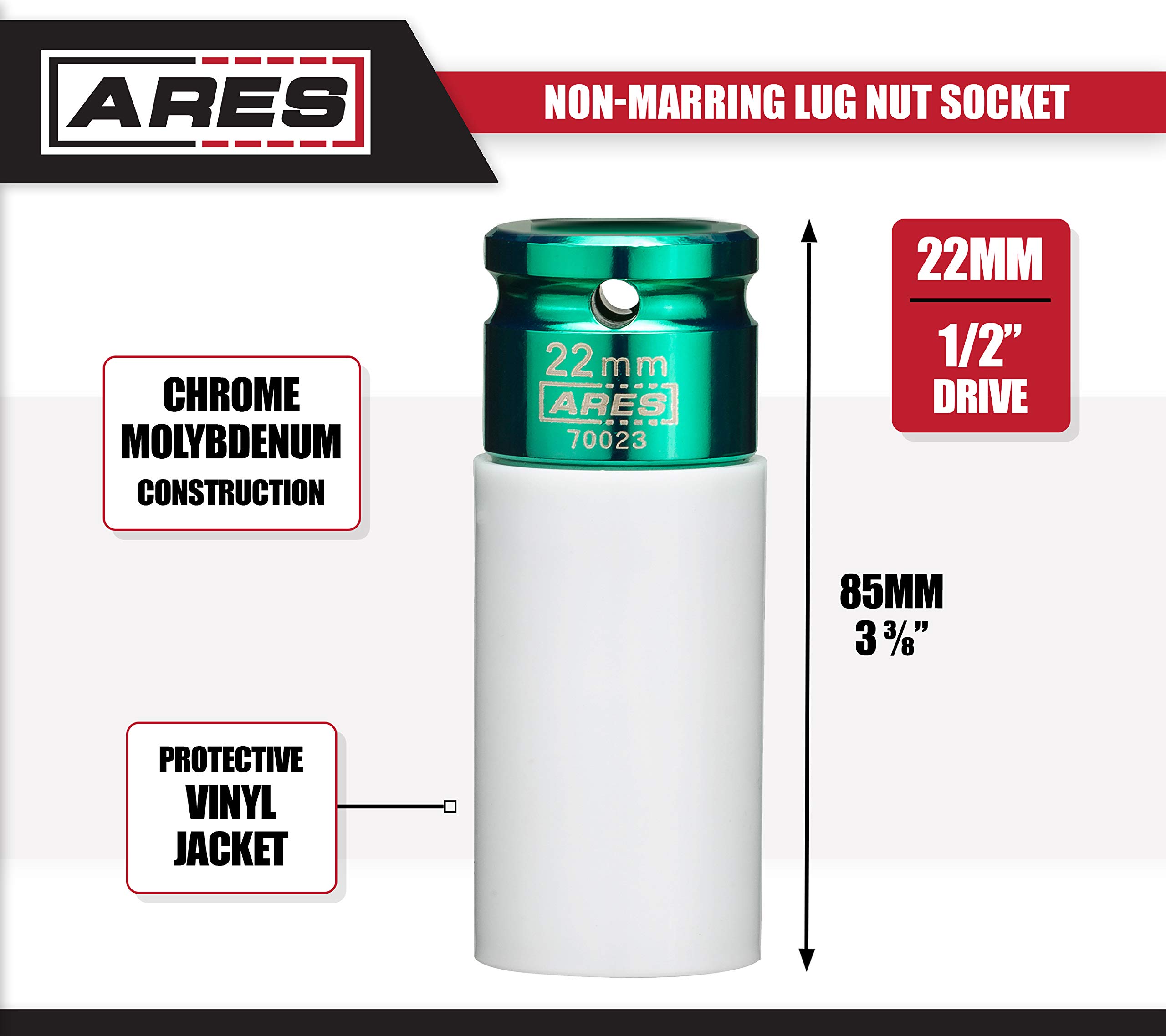Amazon.com: ARES 70023-1/2-Inch Drive 22MM Non-Marring Lug Nut