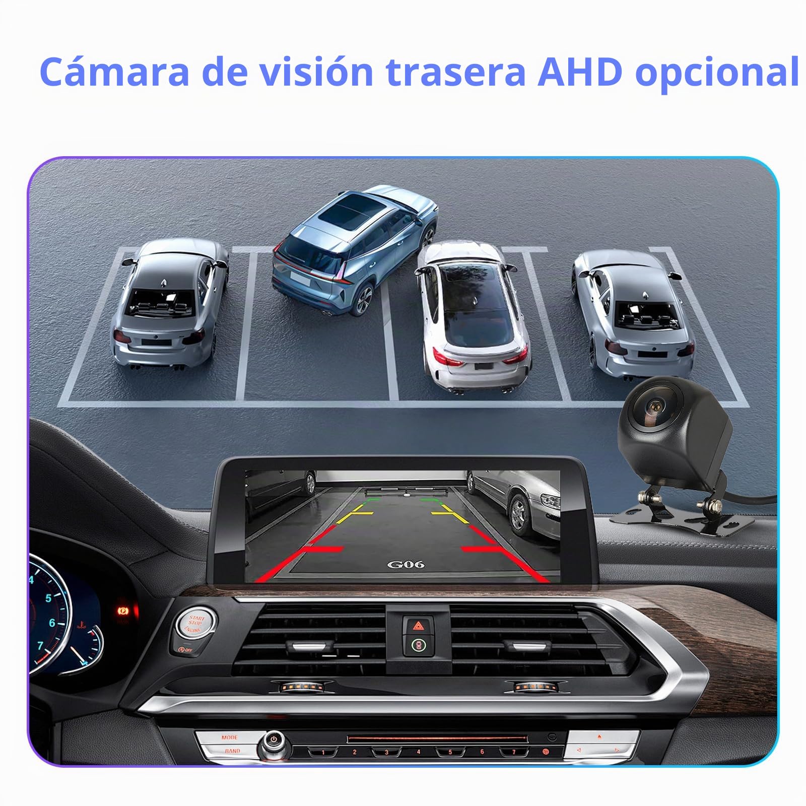 Kit de decodificador inalámbrico CarPlay y Android Auto para BMW EVO 2016+ | Plug & Play Adaptador inalámbrico CarPlay para BMW sistema EVO MGU ID5 ID6 ID7 con SWC WIFI Bluetooth Siri Navegación GPS