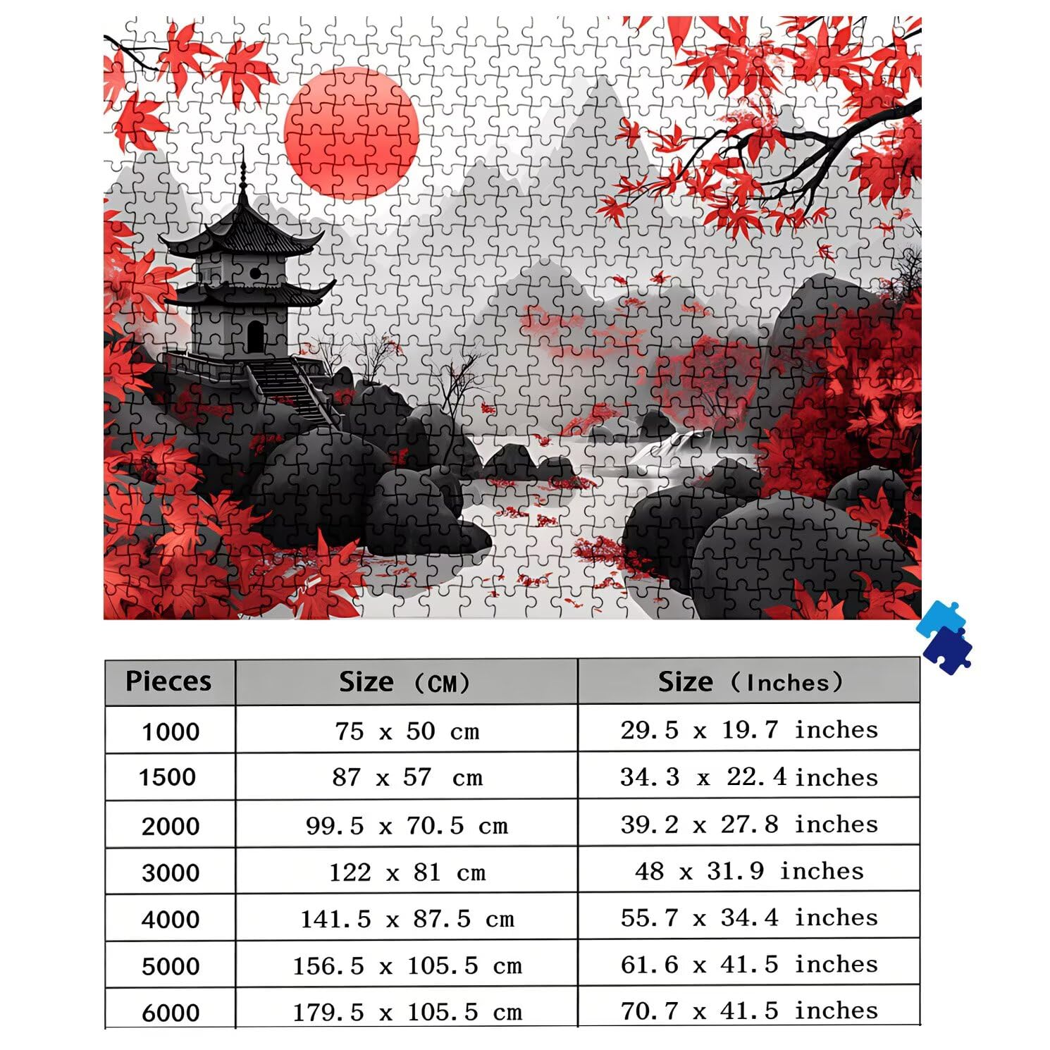 Puzzle 6000 elementów, drewniane puzzle dla dorosłych, krajobraz, kreskówka, imponujące, klasyczne puzzle Jigsaw 179,5 x 105,5 cm, gra rodzinna, puzzle, redukcja stresu, gra myśląca, dekoracja domu