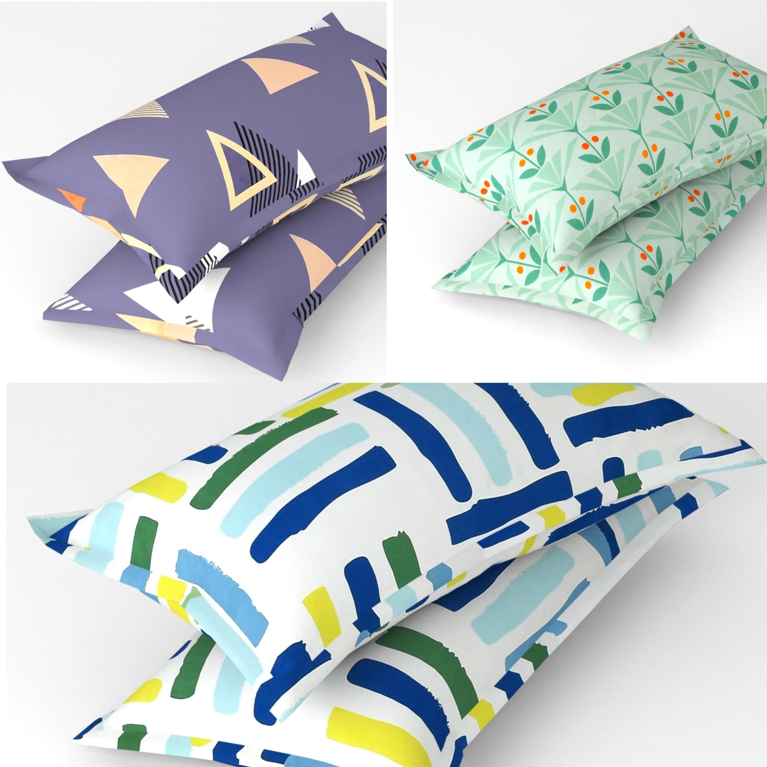 VAS COLLECTIONS® 105 TC Premium Cotton King Size Printed Design Pillow Cover -20"X30" Inches,Set of 6 Pieces, Multicoloured, (B0CT8K6RNM) Amazon Price History, Amazon Price Tracker
