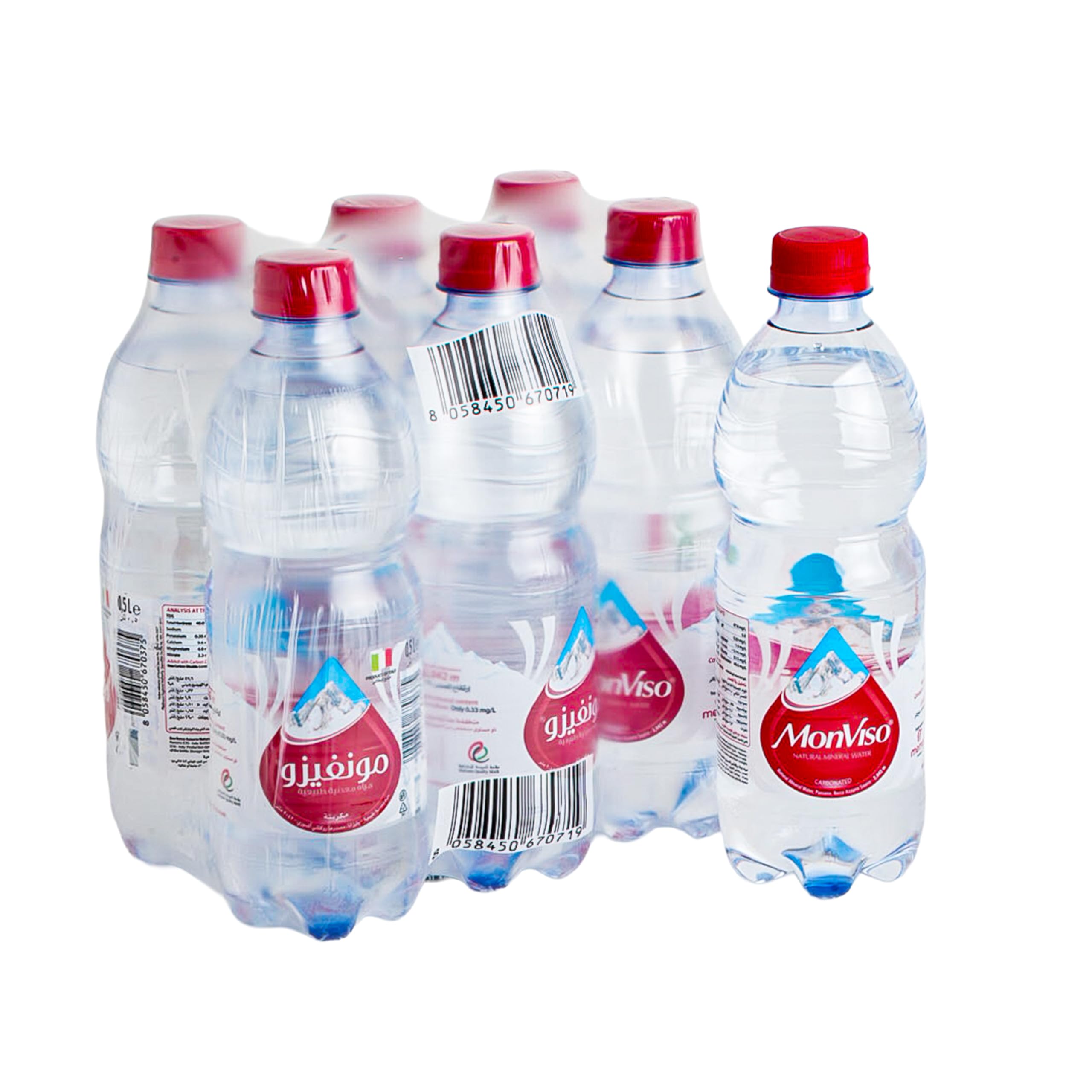 Monviso Liquid Sparkling Natural Mineral Water - 500ml X 6