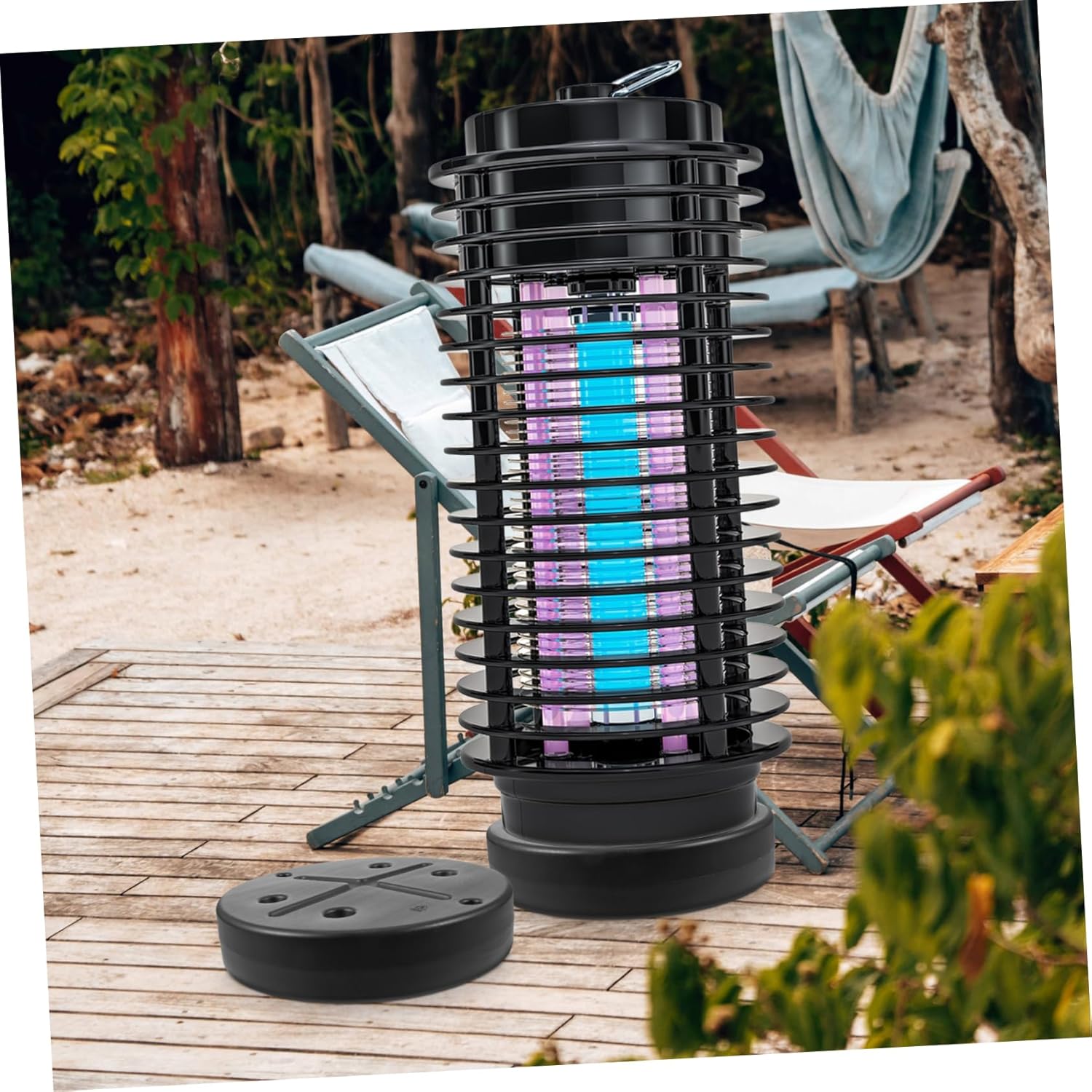 SUPVOX Outdoor Patio Heater Base Round Sand Box Heavy Duty Base for Stable Outdoor Use