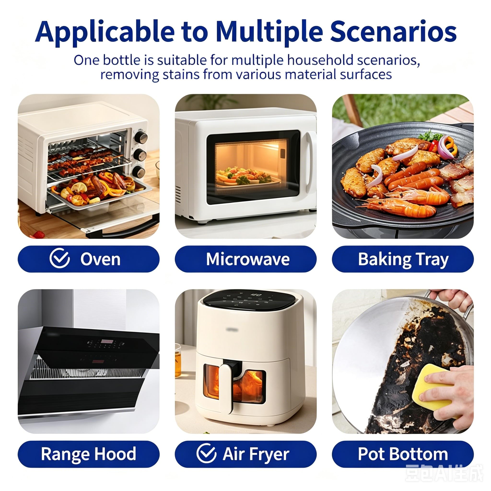 Spray Limpiador para Air Fryer – Desengrasante para Horno y Parrilla (5pcs)