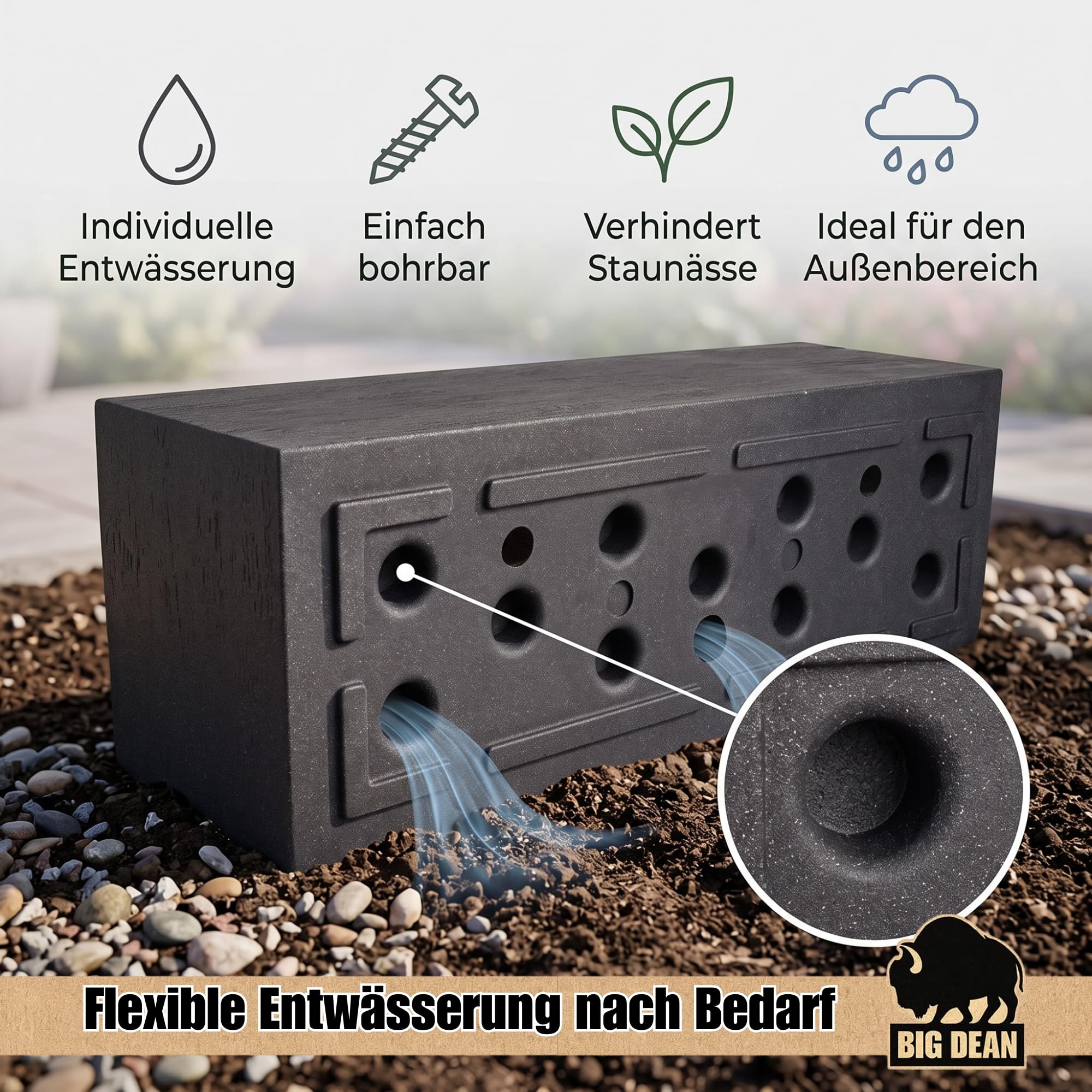 BigDean 2 Stück Blumenkübel XL 80x30 Made in Europa