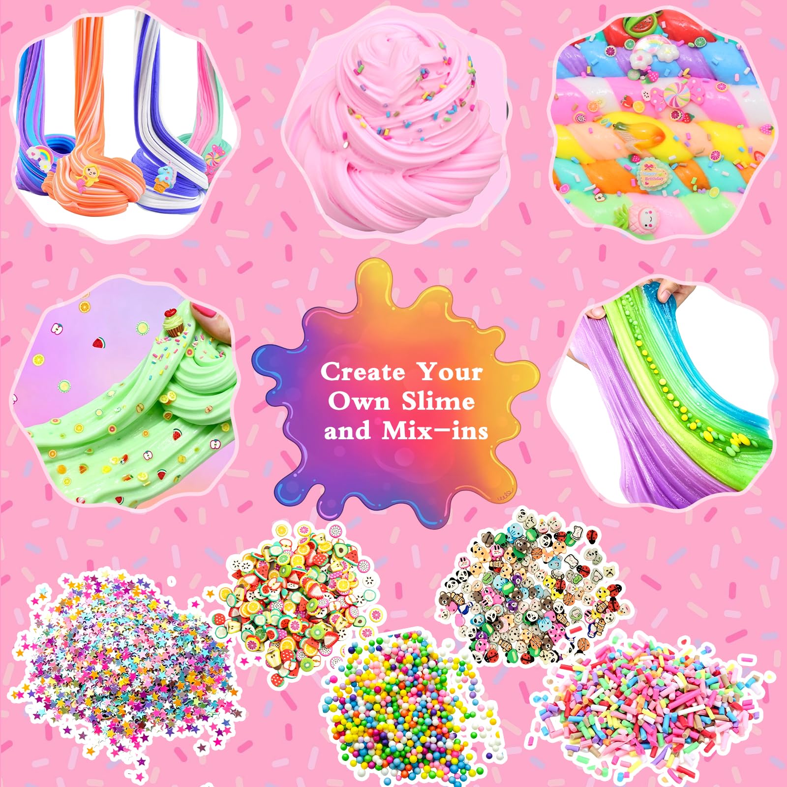 Slime zestaw mini 30 sztuk mas?a Slime, zabawne charmsy, puszysty szlim