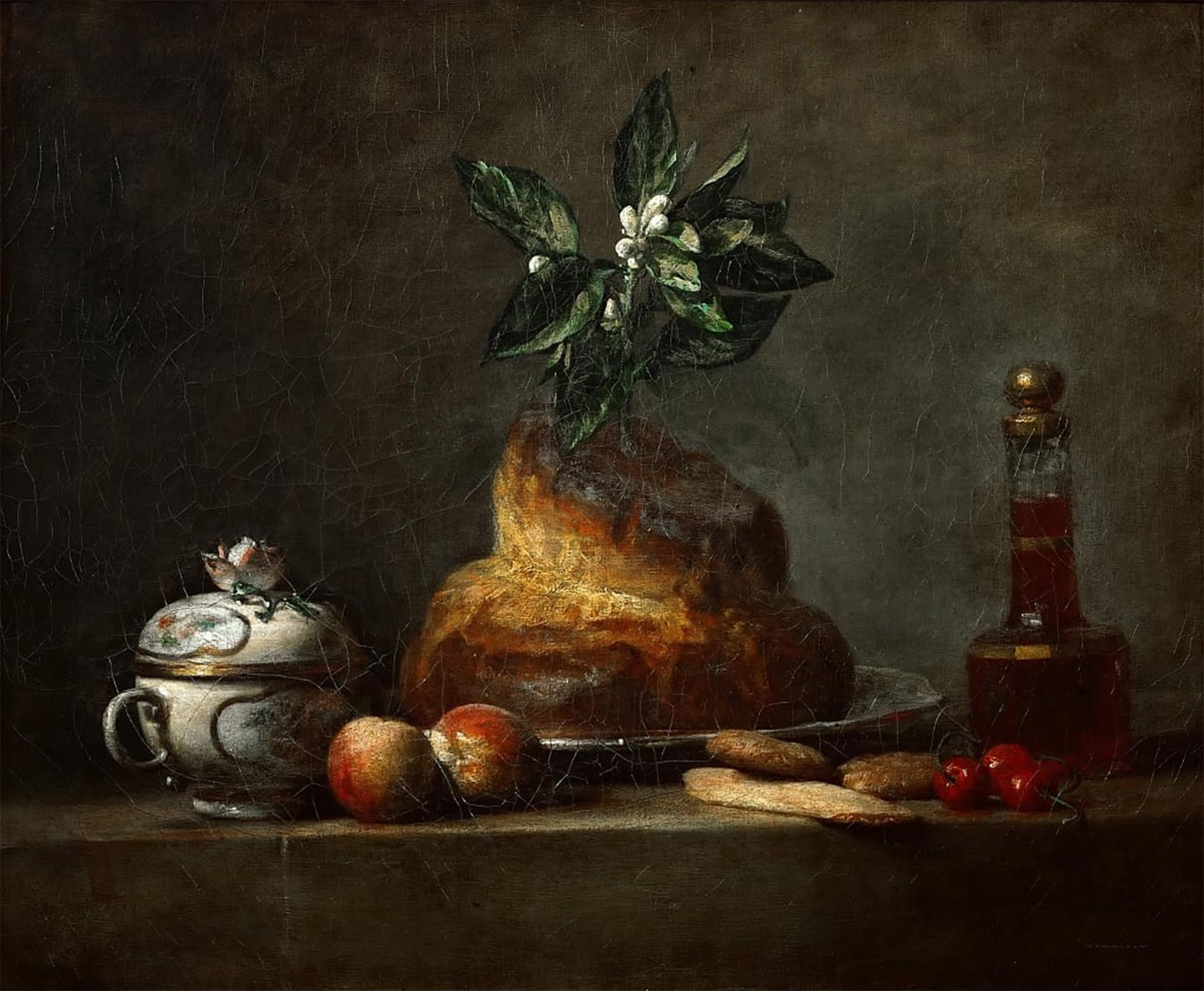 POSTERIIk Famous Modern Artwork Art Mural the Brioche by Jean Baptiste Simeon Chardin Oil Paintings Pictures for Home Decor 60x90cm