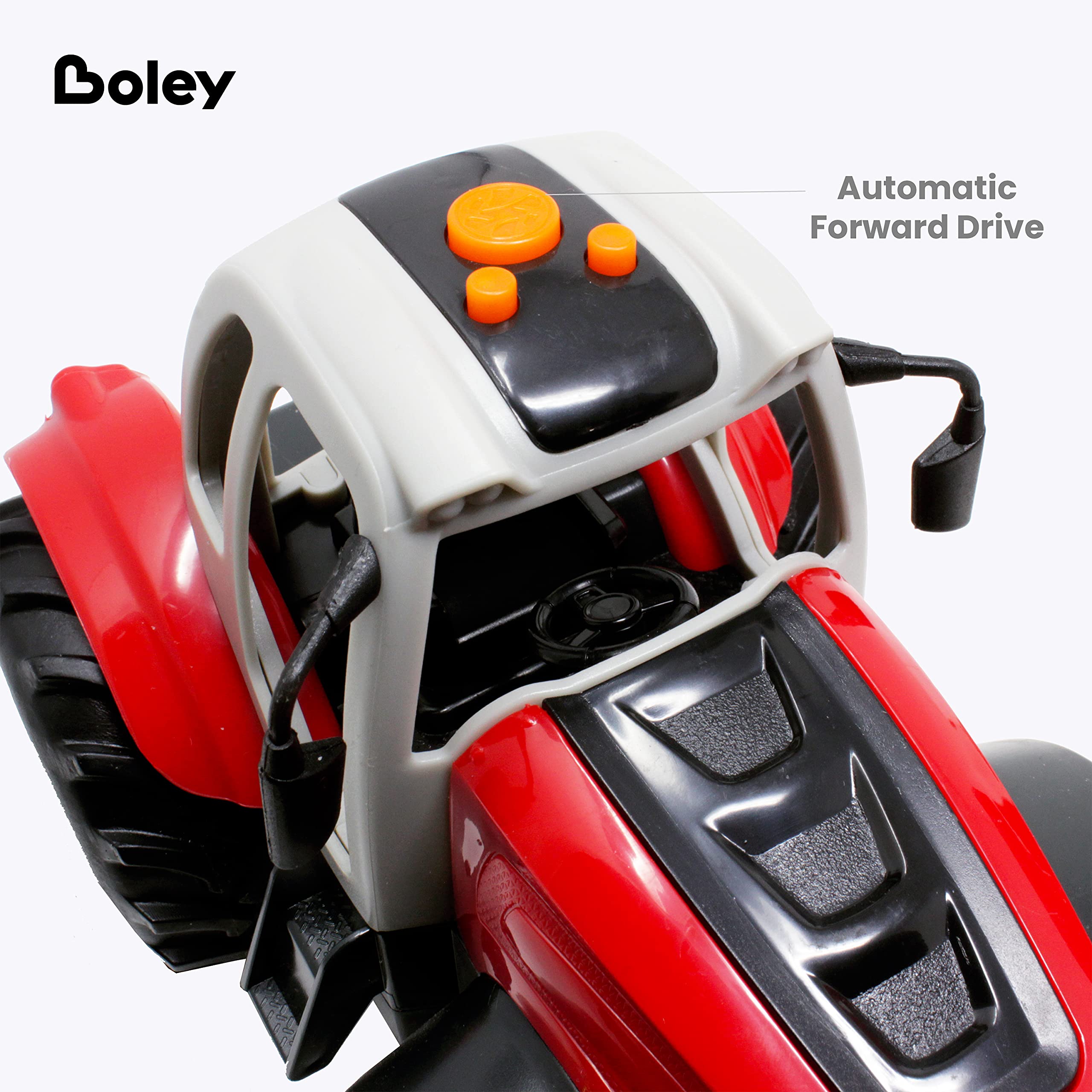 Boley Farm Tractor Toy with Baler Light & Sound Farm Toy Vehicles