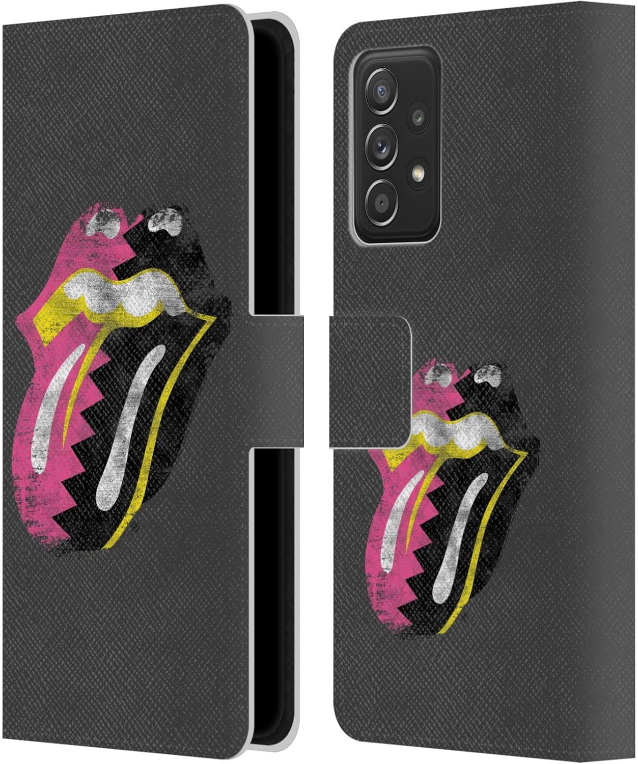 Head Case Designs Officially Licensed The Rolling Stones Girls Pop Art Tongue Solo Albums Leather Wallet Case Compatible with Samsung Galaxy A53 5G (2022)